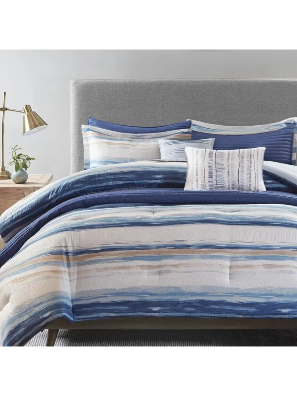 Modern Luxury Comforter Set - All Season Down Alternative, Matching Shams